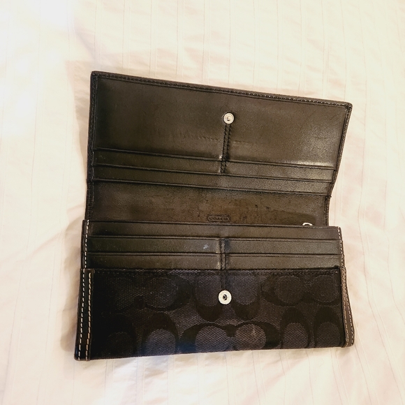 Coach | Black Logo Wallet Purse Bag - Picture 2 of 4